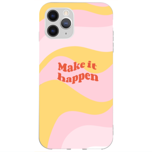 Apple iPhone 13 Pro Max Make it hapen Transparent Silicone TPU Θήκη