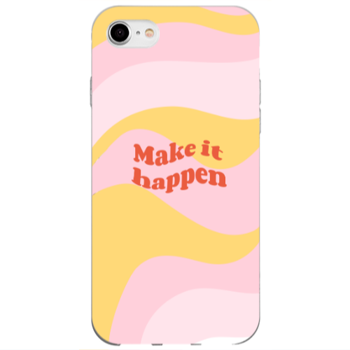 Apple iPhone 7 Make it hapen Transparent Silicone TPU Θήκη