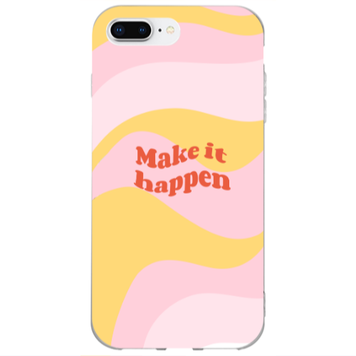 Apple iPhone 7 Plus Make it hapen Transparent Silicone TPU Θήκη