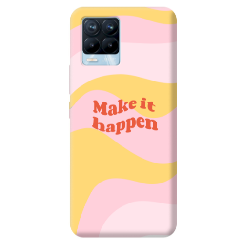 Realme 8 Pro Make it hapen Transparent Silicone TPU Θήκη