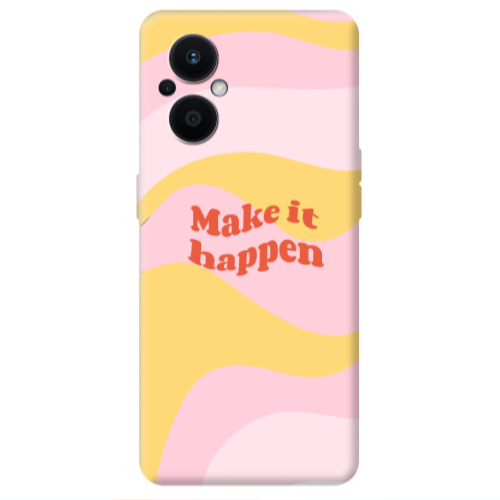 Oppo Reno 7 Lite Make it hapen Transparent Silicone TPU Θήκη