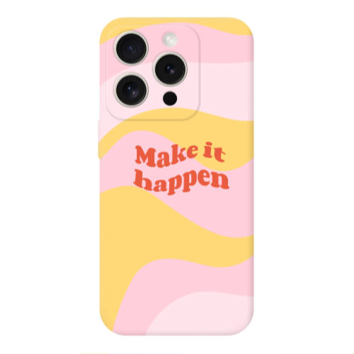Apple iPhone 15 Pro Make it hapen Transparent Silicone TPU Θήκη