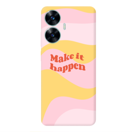 Realme C55 Make it hapen Transparent Silicone TPU Θήκη