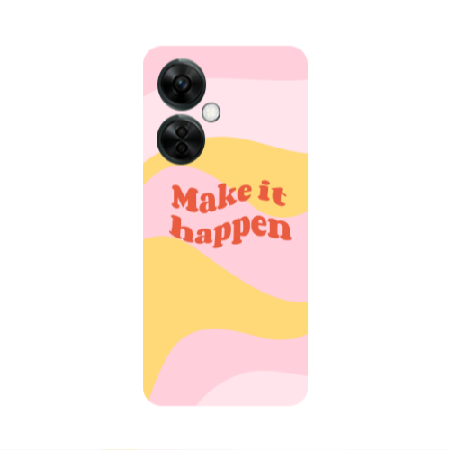 Oneplus Nord CE 3 Lite 5G Make it hapen Transparent Silicone TPU Θήκη