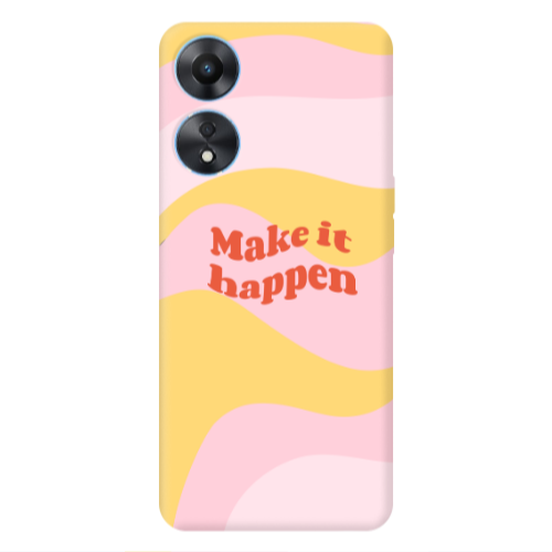 Oppo A 98 Make it hapen Transparent Silicone TPU Θήκη