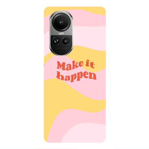Oppo Reno10 5G Make it hapen Transparent Silicone TPU Θήκη