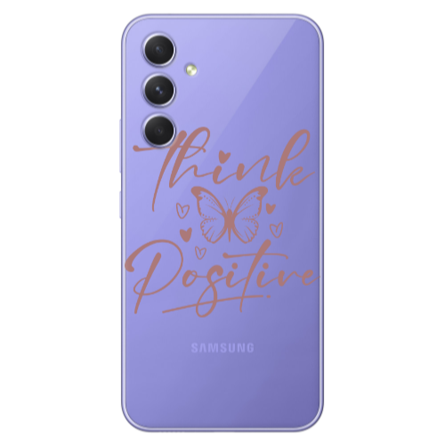 Samsung A56 Think Positive Transparent Silicone TPU Θήκη