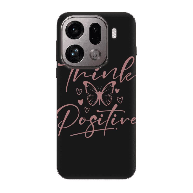 Oppo Find X9 Pro Think Positive Black Colored Silicone TPU Θήκη