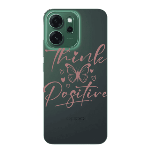 Oppo 14 F Think Positive Transparent Silicone TPU Θήκη