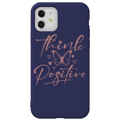 Apple iPhone 11  Think Positive Dark blue Colored Silicone TPU Θήκη