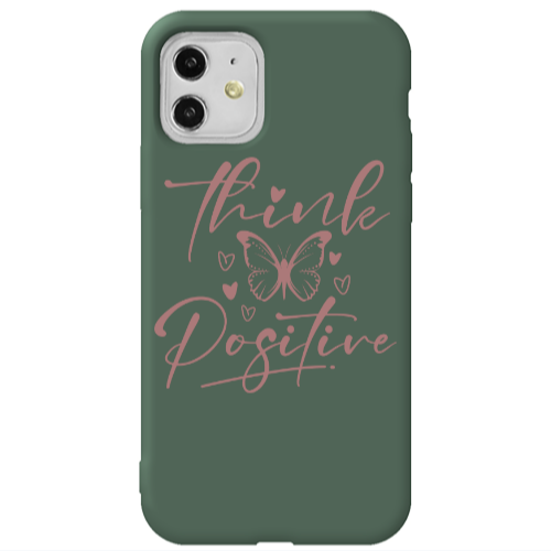 Apple iPhone 11  Think Positive Dark Green Colored Silicone TPU Θήκη