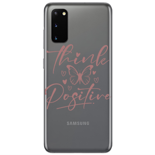 Samsung S20 Think Positive Transparent Silicone TPU Θήκη