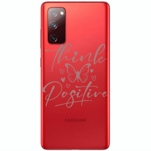 Samsung S20 FE Think Positive Transparent Silicone TPU Θήκη
