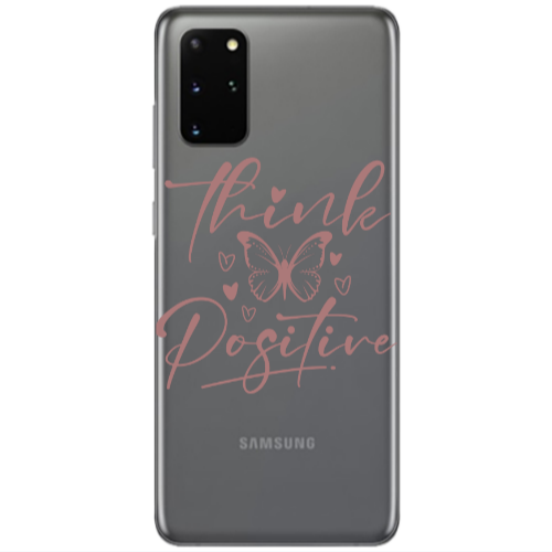 Samsung S20 Plus Think Positive Transparent Silicone TPU Θήκη