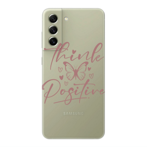 Samsung S21 Think Positive Transparent Silicone TPU Θήκη
