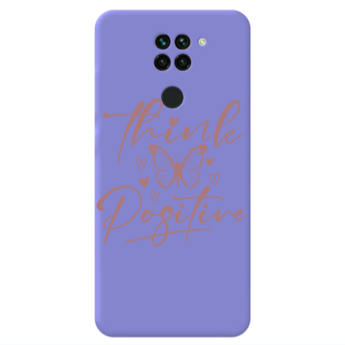 Xiaomi Redmi Note 9 Think Positive Purple Colored Silicone TPU Θήκη