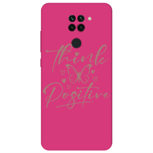 Xiaomi Redmi Note 9 Think Positive Fuchsia Colored Silicone TPU Θήκη