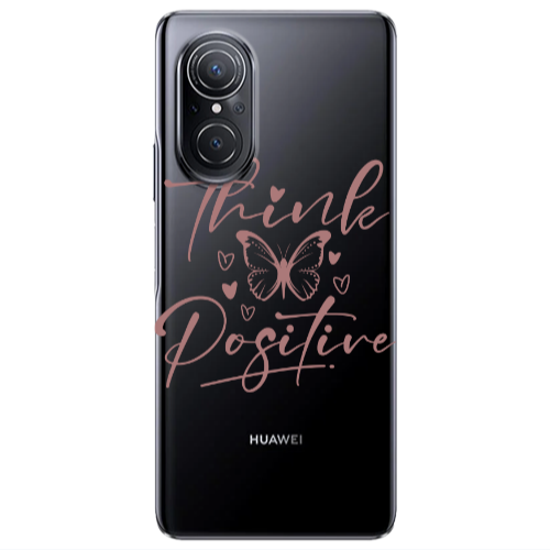 Huawei Nova 9 SE Think Positive Transparent Silicone TPU Θήκη