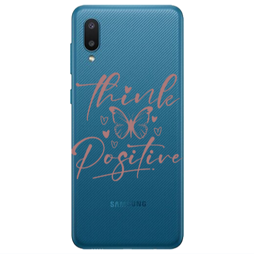 Samsung A02 Think Positive Transparent Silicone TPU Θήκη