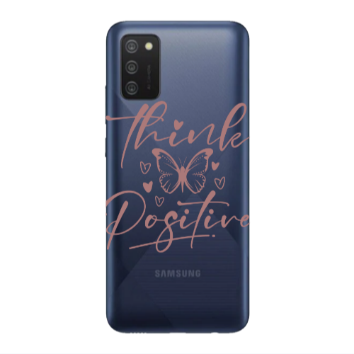 Samsung A03S Think Positive Transparent Silicone TPU Θήκη