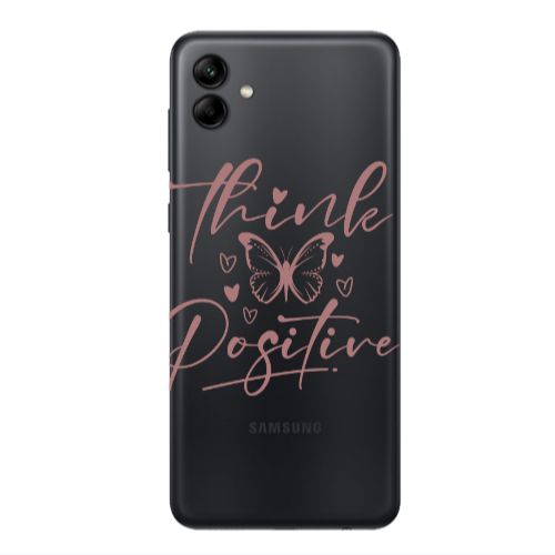 Samsung A04 Think Positive Transparent Silicone TPU Θήκη