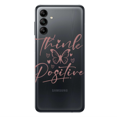 Samsung A04S Think Positive Transparent Silicone TPU Θήκη