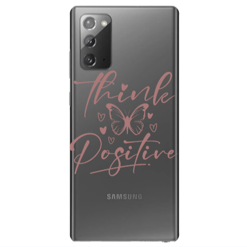 Samsung Note 20 Think Positive Transparent Silicone TPU Θήκη