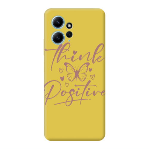 Xiaomi Redmi Note 12 4G Think Positive Yellow Colored Silicone TPU Θήκη