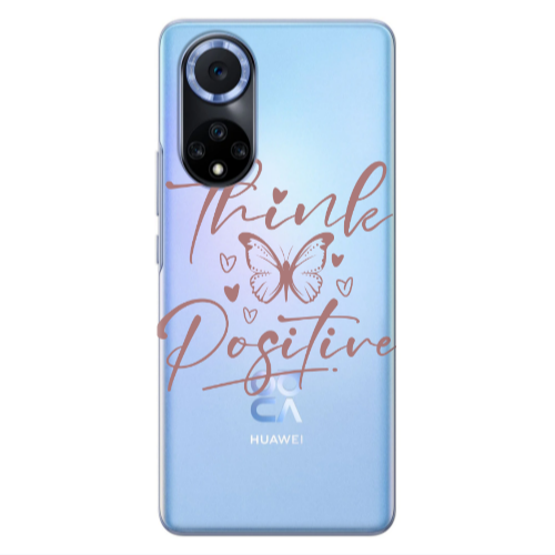 Huawei Nova 9 Think Positive Transparent Silicone TPU Θήκη