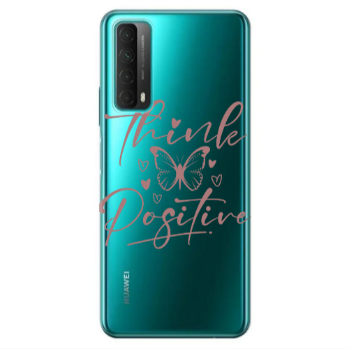 Huawei P Smart 2021 Think Positive Transparent Silicone TPU Θήκη