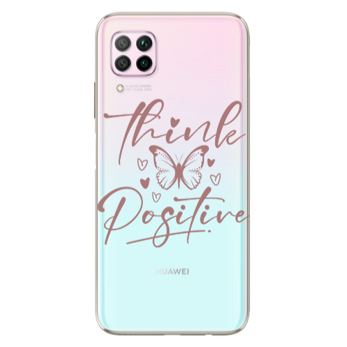 Huawei P40 Lite Think Positive Transparent Silicone TPU Θήκη
