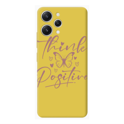 Xiaomi Redmi 12 Think Positive Yellow Colored Silicone TPU Θήκη