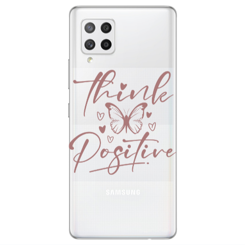Samsung A42 5G Think Positive Transparent Silicone TPU Θήκη