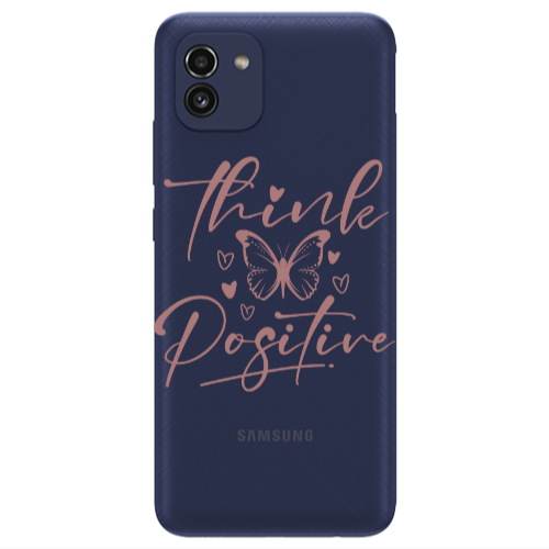 Samsung A03 Think Positive Transparent Silicone TPU Θήκη