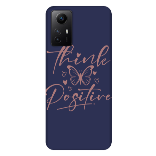 Xiaomi Redmi Note 12s Think Positive Dark blue Colored Silicone TPU Θήκη