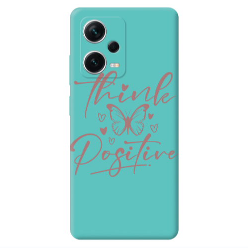 Xiaomi Poco X5 Think Positive Turquoise Colored Silicone TPU Θήκη