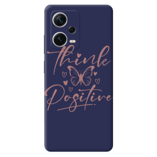 Xiaomi Poco X5 Think Positive Dark blue Colored Silicone TPU Θήκη