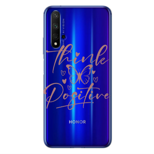 Huawei Nova 5 T Think Positive Transparent Silicone TPU Θήκη