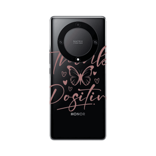 Honor Magic5 Lite 5G Think Positive Transparent Silicone TPU Θήκη