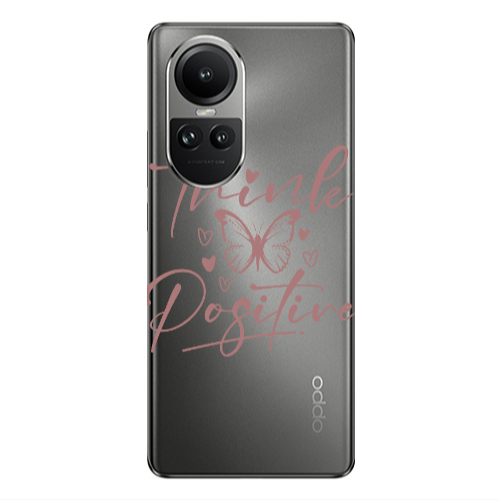 Oppo Reno10 5G Think Positive Transparent Silicone TPU Θήκη