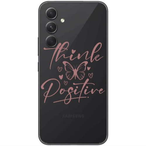 Samsung Galaxy A25 Think Positive Transparent Silicone TPU Θήκη