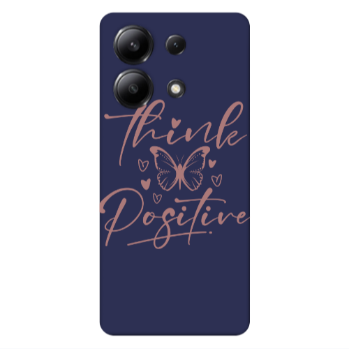Xiaomi Redmi Note 13 4G Think Positive Dark blue Colored Silicone TPU Θήκη