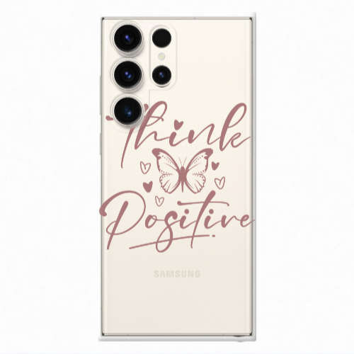 Samsung S24 Ultra Think Positive Transparent Silicone TPU Θήκη