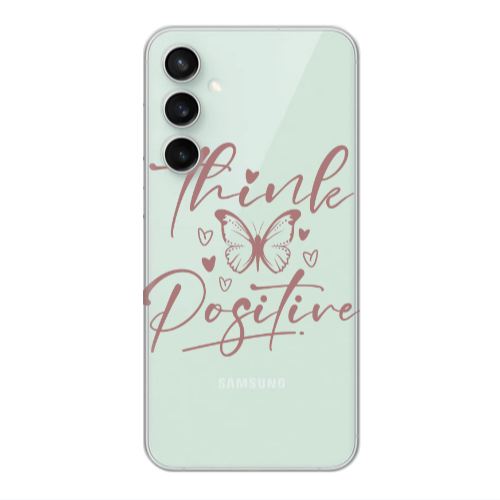 Samsung S24 FE Think Positive Transparent Silicone TPU Θήκη