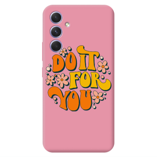 Samsung A56 Do it For You Pink Colored Silicone TPU Θήκη