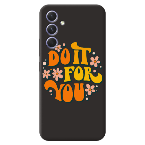 Samsung A56 Do it For You Black Colored Silicone TPU Θήκη