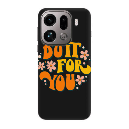 Oppo Find X9 Pro Do it For You Black Colored Silicone TPU Θήκη