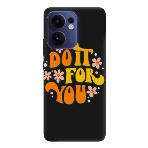 Oppo Reno13 FS Do it For You Black Colored Silicone TPU Θήκη
