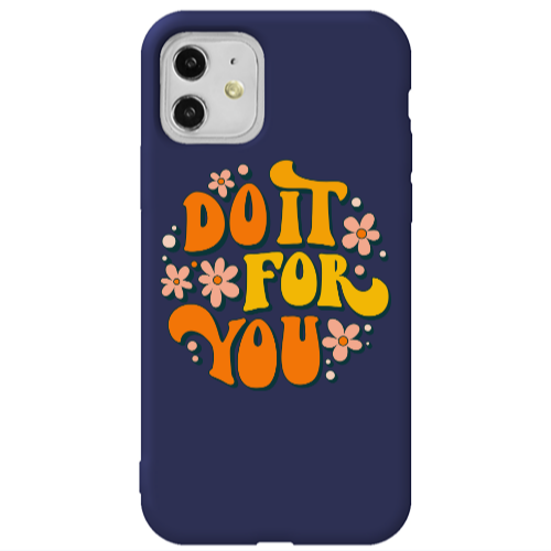 Apple iPhone 11  Do it For You Dark blue Colored Silicone TPU Θήκη