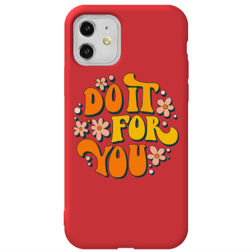 Apple iPhone 11  Do it For You Red Colored Silicone TPU Θήκη